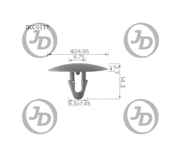 JD JKC0117 Клипса крепежная  аналог KJ334
