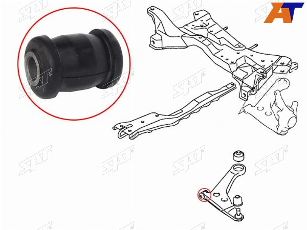 Сайлентблок переднего нижнего рычага передний MITSUBISHI LANCER 00-09DINGO 98-02DION 00-04