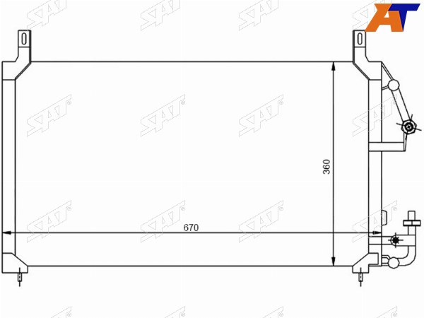 Радиатор кондиционера Daewoo Nexia 94-16  Espero 93-99  Ravon Nexia R3 16-