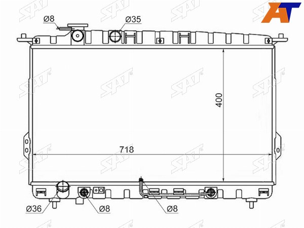 Радиатор Hyundai Sonata 98-13  Kia Optima 00-05  Hyundai XG 98-05  Kia Magentis 00-06
