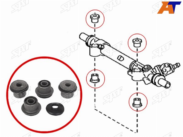 Сайлентблок рулевой рейки (комплект) TOYOTA LAND CRUISER PRADO4RUNNER 09-LEXUS GX460400 09-