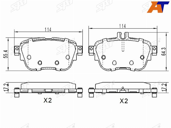 Колодки тормозные зад MERCEDES E-CLASS W213 16-