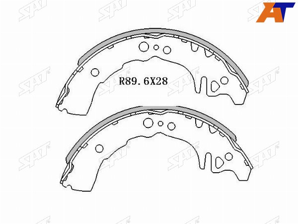 Колодки тормозные барабанные зад TOYOTA VITZPLATZWILL VI 99-06