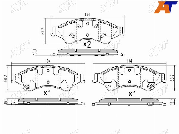 Колодки тормозные перед FORD RANGER 11-