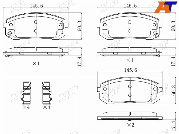Колодки тормозные перед HYUNDAI SONATA 19-KIA K5 20-