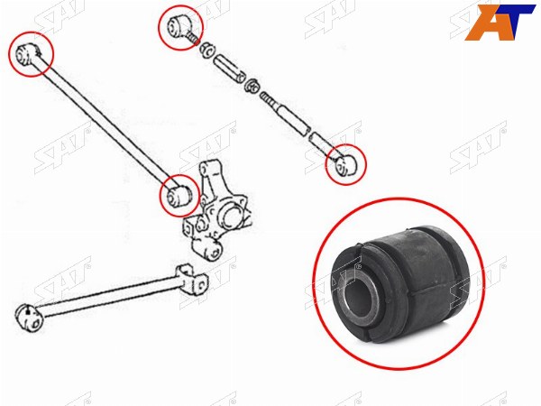 Сайлентблок заднего поперечного рычага TOYOTA CALDINACARINACORONA 92-00LEXUS ES250350400 12-