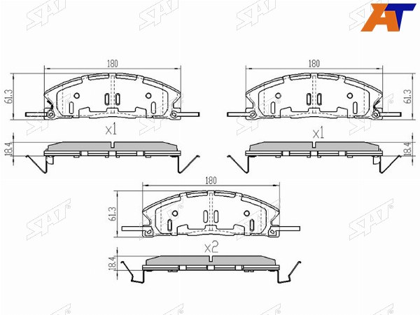 Колодки тормозные перед FORD EXPLORER 35