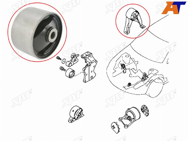 Картридж задней подушки двигателя MITSUBISHI AIRTREKOUTLANDER 01-06LANCERCEDIA 00-09DION 99-04M
