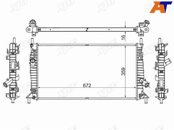 Радиатор Ford Focus 04-11  Mazda Axela 03-09  Mazda3 03-09  Ford C-MAX 03-10  Volvo C30 06-13