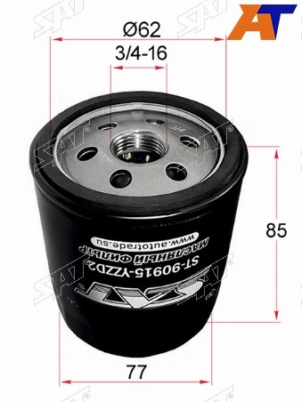 Фильтр масляный TOYOTA 1GFE,JZ,1,2MZFE 92-