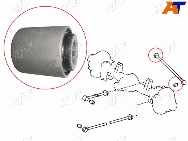 Сайлентблок тяги панара TOYOTA LAND CRUISER 80 90-98
