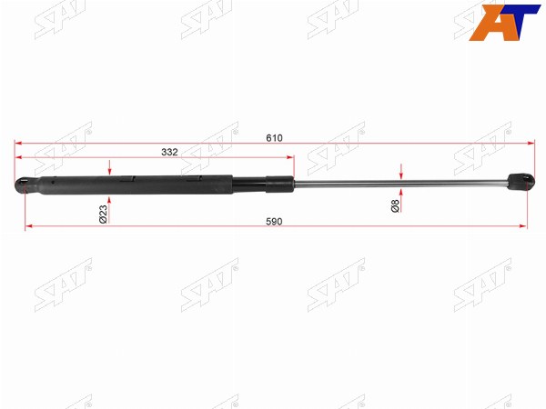 Амортизатор капота MERCEDES GL-CLASS X164 07- RH