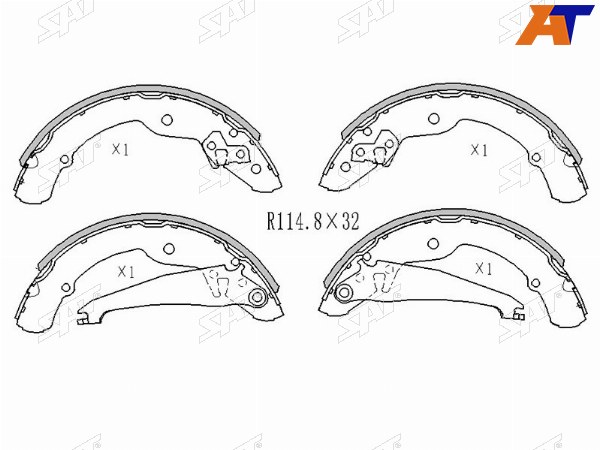 Колодки тормозные барабанные зад VW POLO 11-