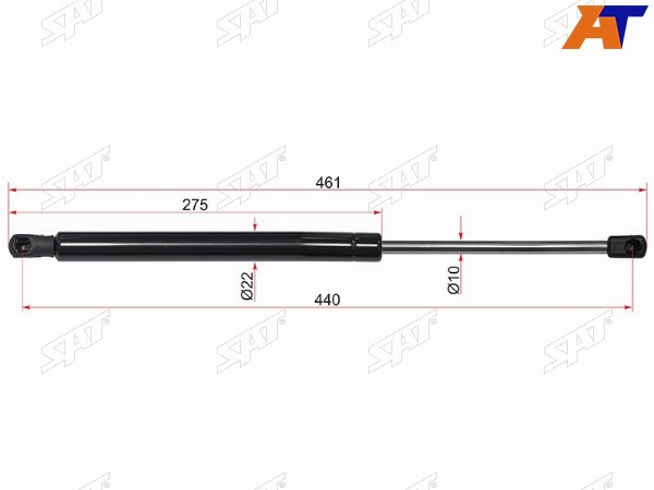 Амортизатор крышки багажника VOLKSWAGEN GOLF 08-13