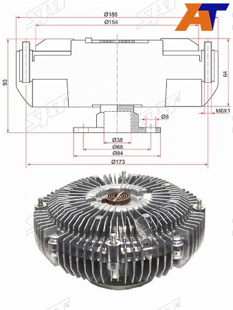 Вискомуфта TOYOTA LAND CRUISERTUNDRA09- SEQUOIA 07-LEXUS LX570 07-