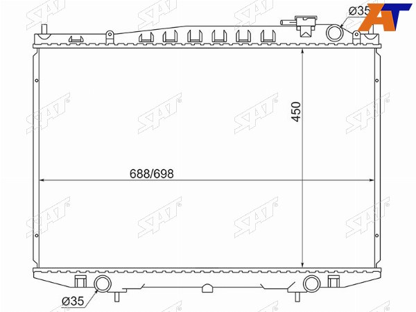 Радиатор Nissan Cedric 99-04  Datsun 97-02  Gloria 99-04