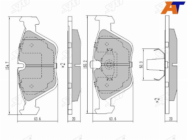 Колодки тормозные перед BMW X3 E83 04-105 E39 95-033 E46 03-Z4 E86 06-