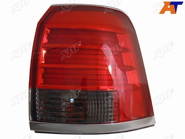 Фонарь задний TOYOTA LAND CRUISER 200 07-11 RH хром окантовка