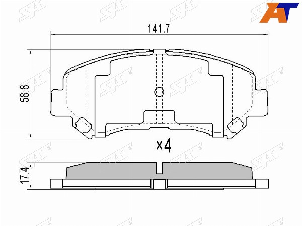 Колодки тормозные перед NISSAN X-Trail 31QASHQAI 10