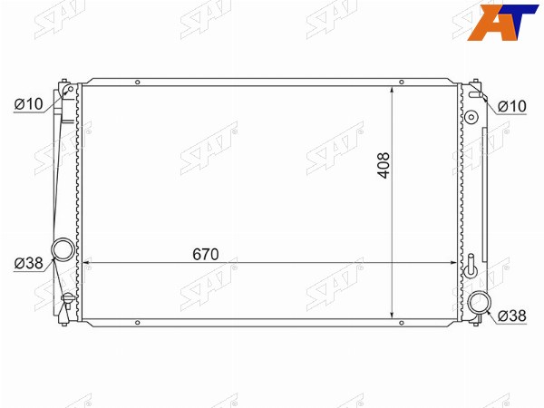 Радиатор Toyota Harrier (XU60) 13-20  RAV4 (XA30,XA40) 05-19  Lexus NX200 14-21  NX200t 14-17  N