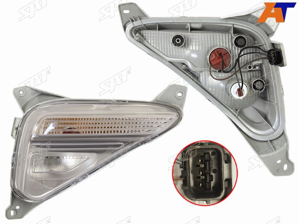 Поворот в задний бампер + ПТФ KIA CERATO 18-21 LH