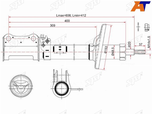 Стойка задняя TOYOTA CARINACALDINACORONA 92-02 LH