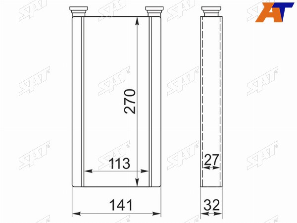 Радиатор отопителя салона TOYOTA HARRIERARISTO ZS16 97-05PROGRESS LEXUS RX300GS300 97-05