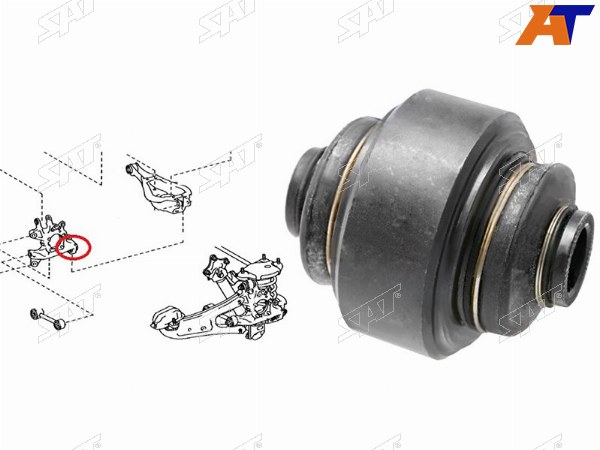 Сайлентблок задней цапфы LEXUS RX270350450H AGL10GGL10 2008-