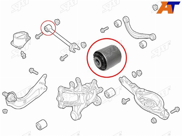 Сайлентблок заднего нижнего поперечного рычага MAZDA CX-5 11-MAZDA 6 12-MAZDA 3 13-