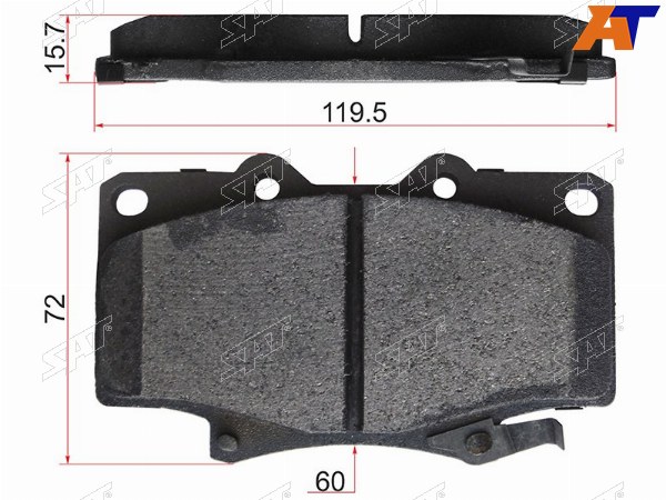 Колодки тормозные перед TOYOTA LAND CRUISER 80 92-98