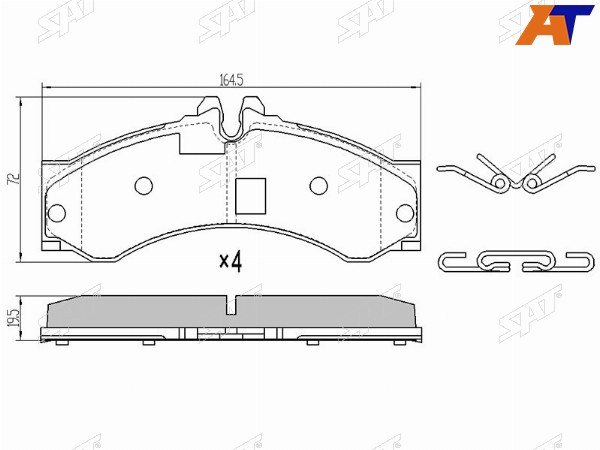 Колодки тормозные передзад MERCEDES SPRINTER 901902903904906909