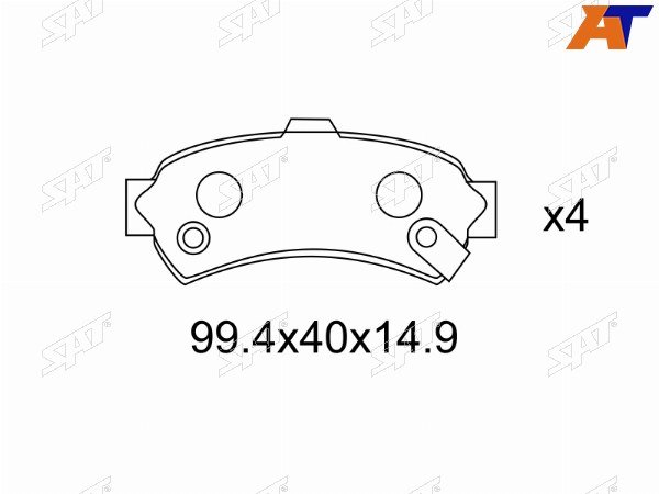 Колодки тормозные зад NISSAN ALMERA N15 LHDPRESEA 95-00PULSAR 95-99