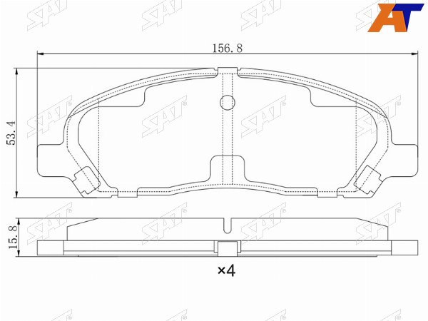 Колодки тормозные перед MITSUBISHI GRANDIS 97-03CHARIOT 97-02RVR 97-02  4WD