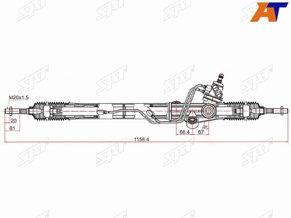 Рейка рулевая Toyota Land Cruiser 98-02 LHD