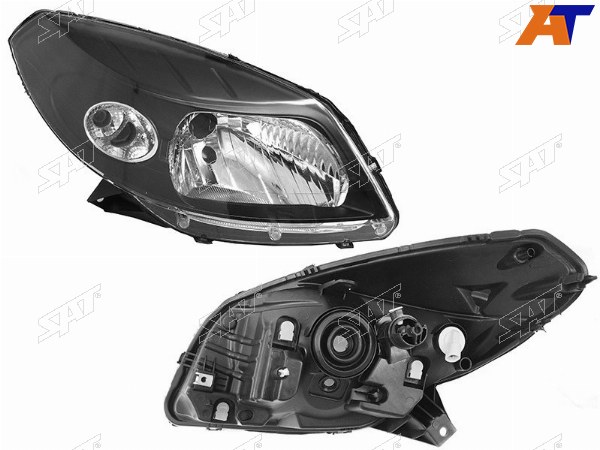 Фара RENAULT SANDEROSANDERO STEPWAY 10-14 RH черная