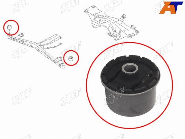 Сайлентблок подушки дифференциала SUBARU FORESTER 96-07IMPREZA 92-07LEGACY 89-98