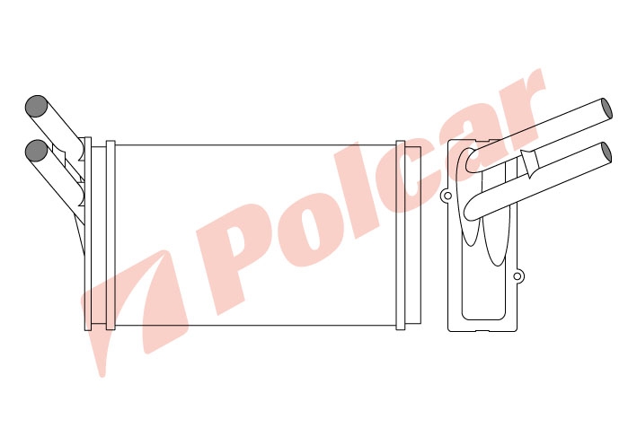 1307N8-1 8090A4PASSAT B5 86- РАДИАТОР ПЕЧКИ 234Х150  AI6097