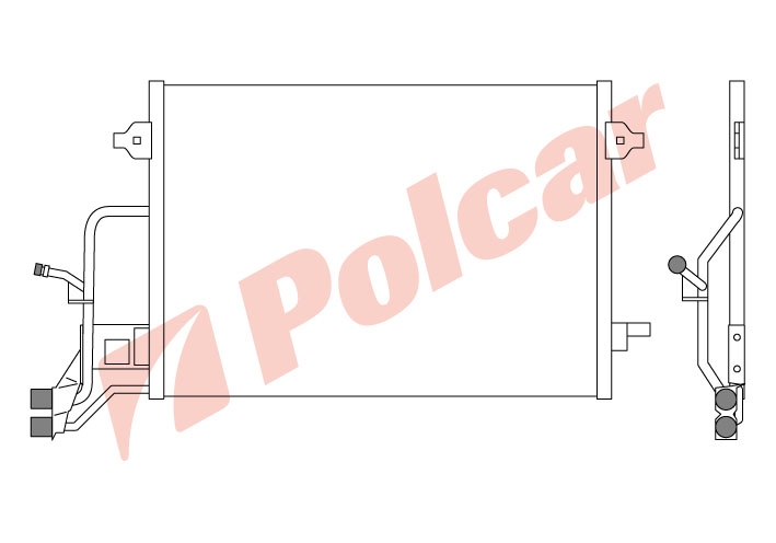 1324K8C2 A4PAS B5 95- (09,97-) БD РАД.КОНДИЦИОНЕР.610X420  AI5140