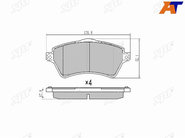 Колодки тормозные перед LAND ROVER FREELANDER 98-06