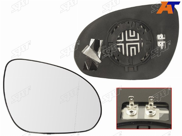 Полотно зеркала HYUNDAI I30 07-12 RH асферическое с обогревом
