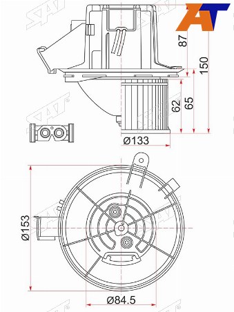 Мотор отопителя салона MERCEDES C-CLASS W204 07-E-CLASS W212 09-