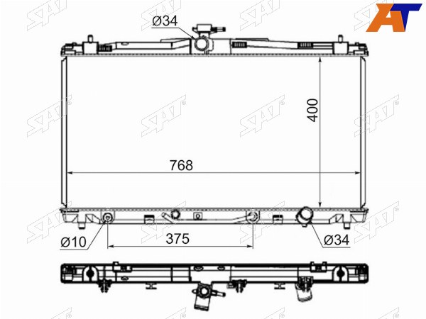 Радиатор Toyota Camry (XV50) 11-18  Daihatsu Altis 12-17  Lexus ES200 15-18  ES250 12-18  ES300h