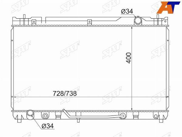 Радиатор Toyota Camry (XV30) 01-06  Lexus ES300 01-06  ES330 04-06  Toyota Camry 01-06  Camry UA
