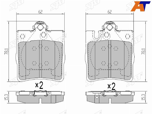 Колодки тормозные зад MERCEDES C-CLASS W203CL203S203C208 E-CLASS W210S210 CLK-CLASS R171R230