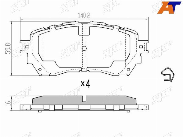 Колодки тормозные перед MAZDA 6 12-
