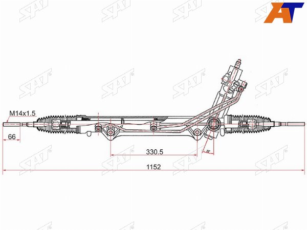 Рейка рулевая BMW X5 01-03 (E53) (без отверстия под датчик)
