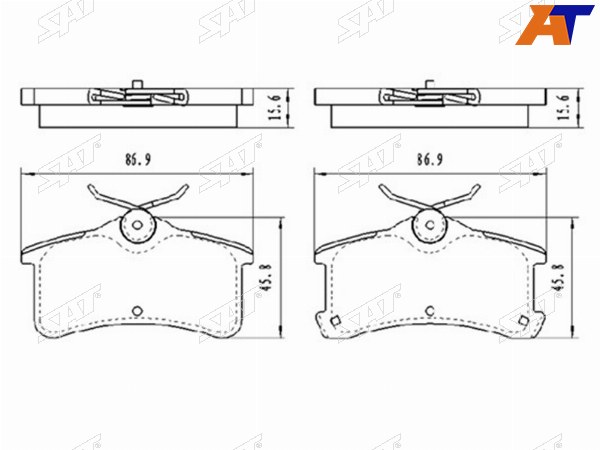 Колодки тормозные зад TOYOTA AVENSIS T22 97-03