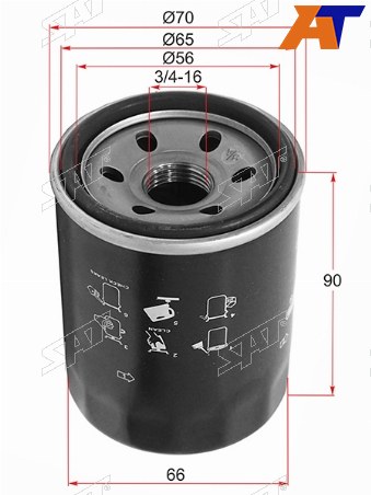 Фильтр масляный SUZUKI SX4 M15AM16AGRAND VITARA JB416ESCUDO J20AJ24BJIMNY M13AG13BBSWIFT G13A
