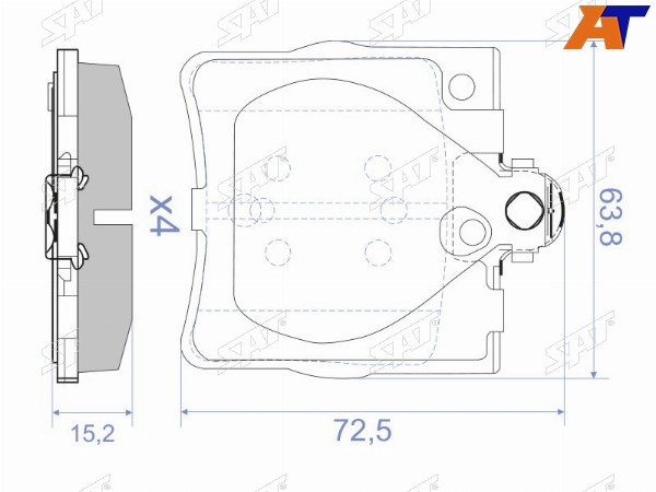 Колодки тормозные зад MERCEDES W203CL203C209