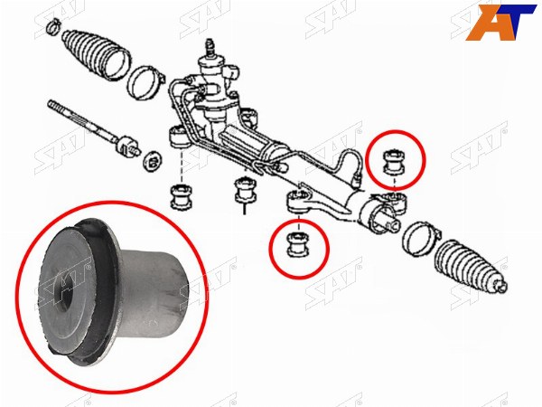 Сайлентблок рулевой рейки TOYOTA IPSUMPCNIC 263512 01-